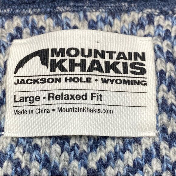 Mountain Khakis Crafted Quarter Zip Sweater Blue Size Large - Picture 3 of 11